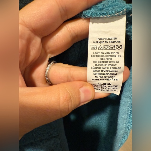 L.L.Bean Sweater Fleece Full-Zip Jacket Blue Women’s , size M Regular - Picture 2 of 9